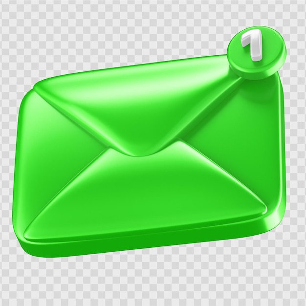 PSD Ícone de e-mail 3d