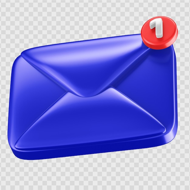 PSD Ícone de e-mail 3d