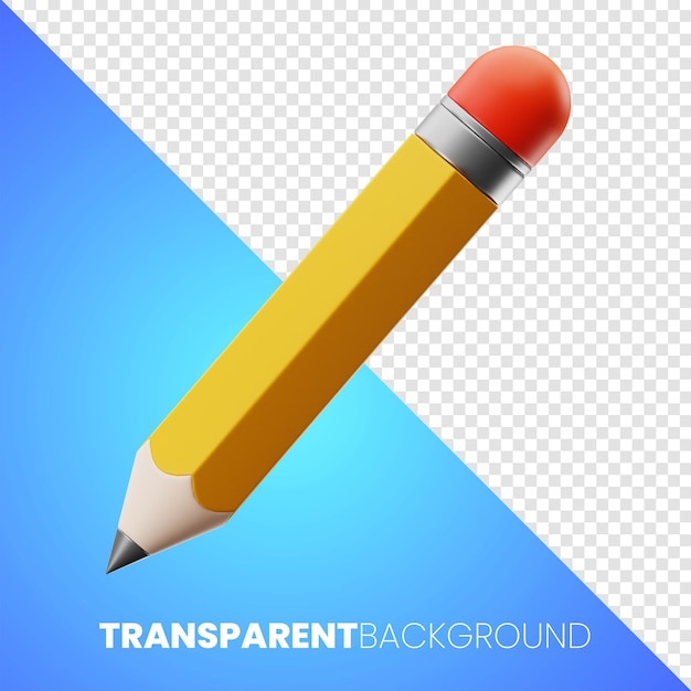 Ícone de educação escolar premium renderização em 3d fundo transparente png