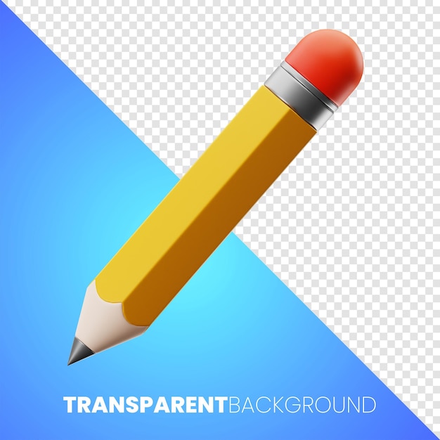 PSD Ícone de educação escolar premium renderização em 3d fundo transparente png