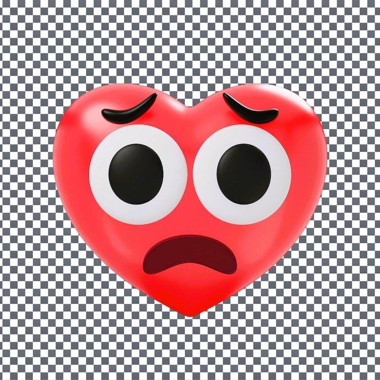 PSD ícone de emoji psd 3d em fundo isolado e transparente