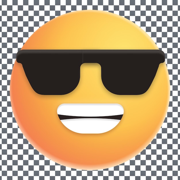 Ícone de emoji PSD 3D em fundo isolado e transparente