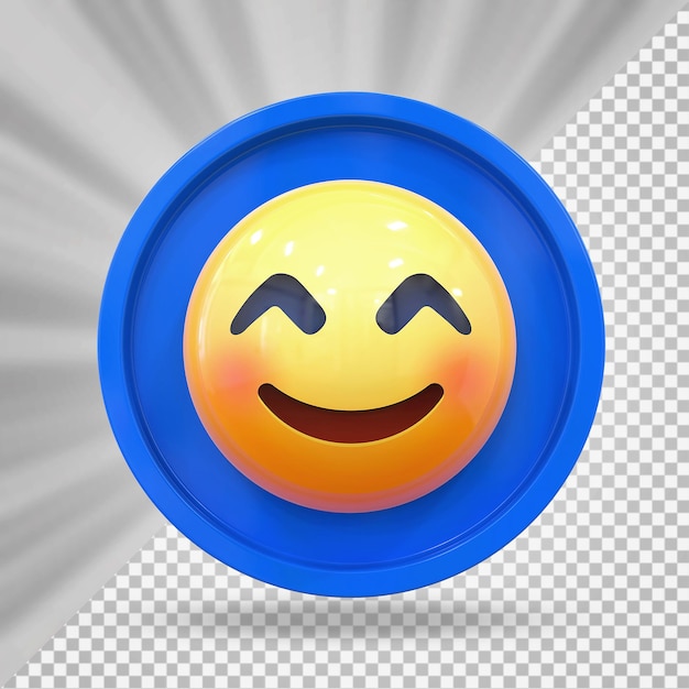 PSD Ícone de emoji tímido