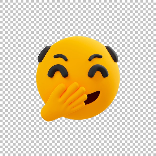 PSD Ícone de emoticon de risada 3d emoji