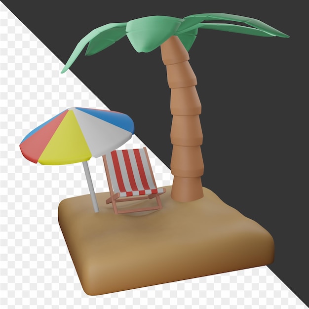 Ícone de férias 3D