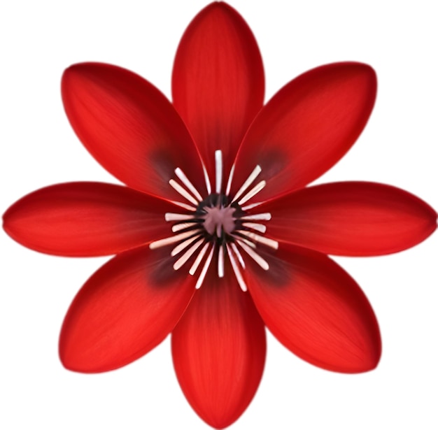 PSD Ícone de flor em close-up de um ícone de flor colorido bonito