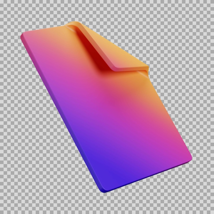 PSD ícone de gradiente dinâmico de arquivo 3d