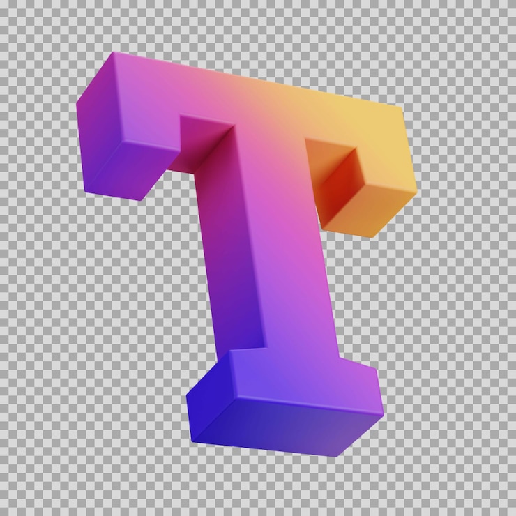 PSD ícone de gradiente dinâmico de texto 3d