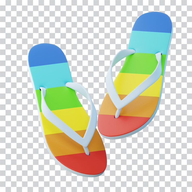 PSD ícone de ilustração 3d de chinelos de verão