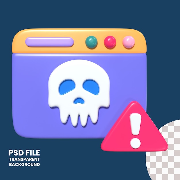 Ícone de Ilustração 3D de Malware