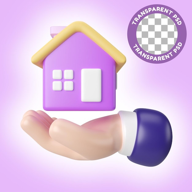 Ícone de ilustração 3D de propriedade comercial