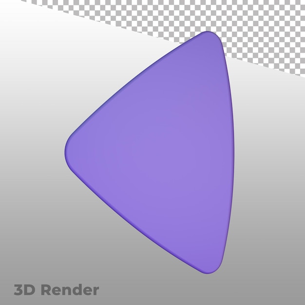 Ícone de interface do usuário do símbolo de seta de renderização 3d