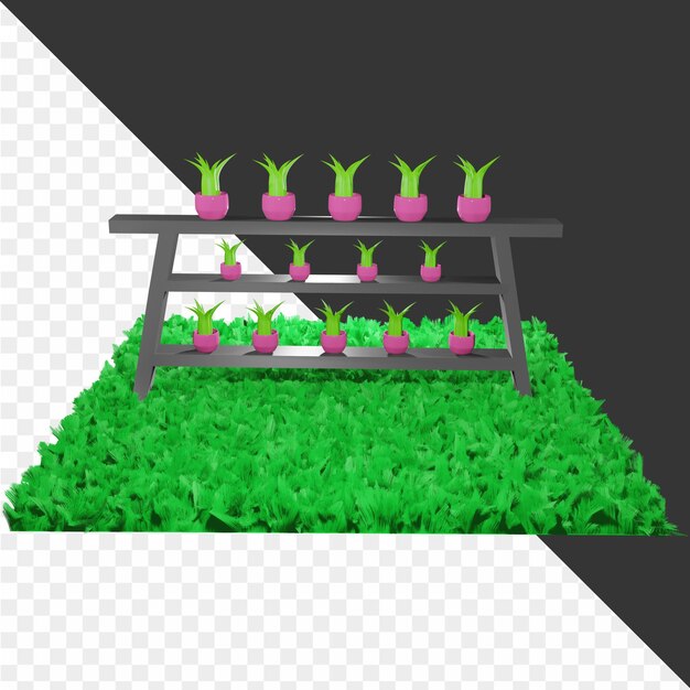 PSD Ícone de jardinagem 3d