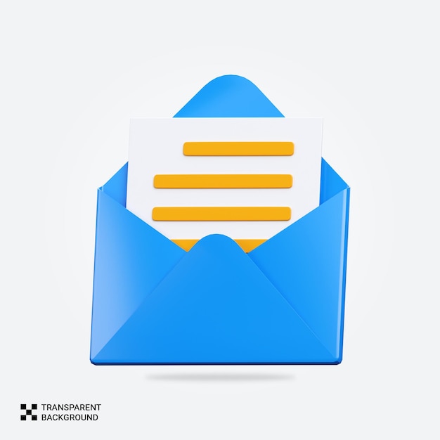 Ícone de letra de renderização PSD 3D