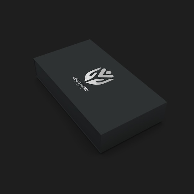 Ícone de maquete de logotipo de design de logotipo preto cartão de visita cartão de visita com ilustração de logotipo vetor