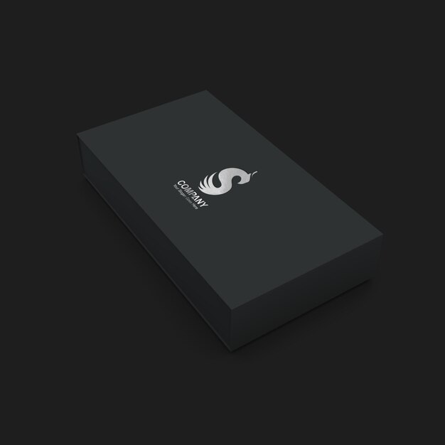 Ícone de maquete de logotipo de design de logotipo preto cartão de visita cartão de visita com ilustração de logotipo vetor