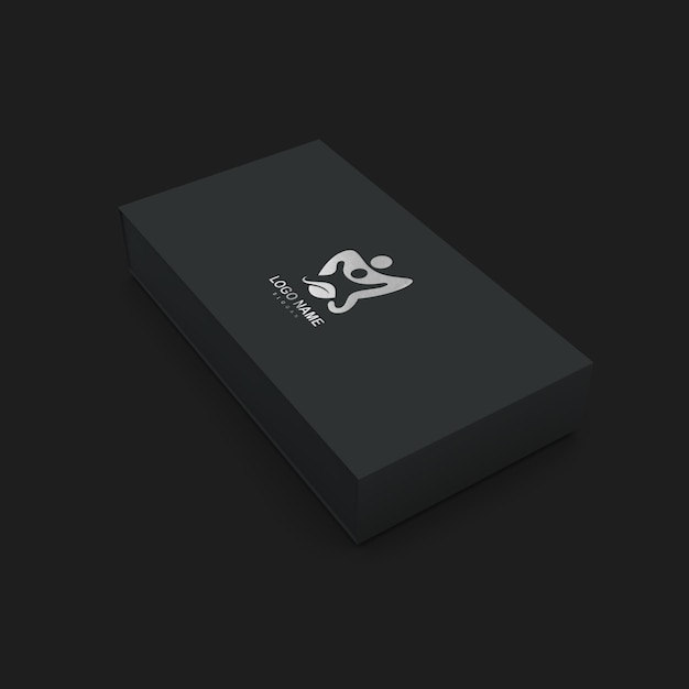 Ícone de maquete de logotipo de design de logotipo preto cartão de visita cartão de visita com ilustração de logotipo vetor