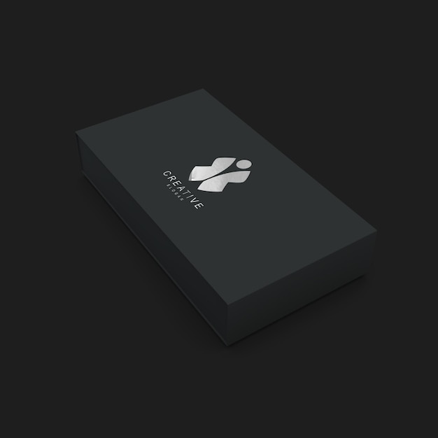 Ícone de maquete de logotipo de design de logotipo preto cartão de visita cartão de visita com ilustração de logotipo vetor
