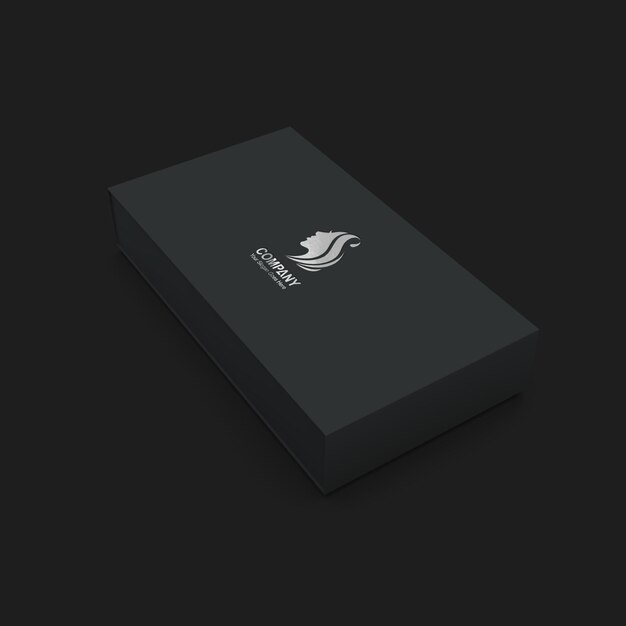 Ícone de maquete de logotipo de design de logotipo preto cartão de visita cartão de visita com ilustração de logotipo vetor