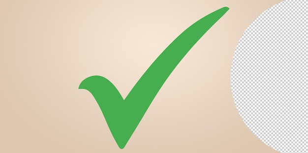 ícone de marca de seleção verde png em fundo transparente