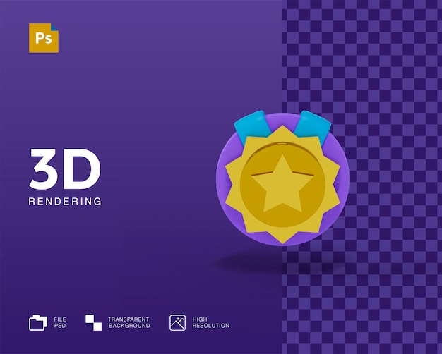 Ícone de medalhas 3d