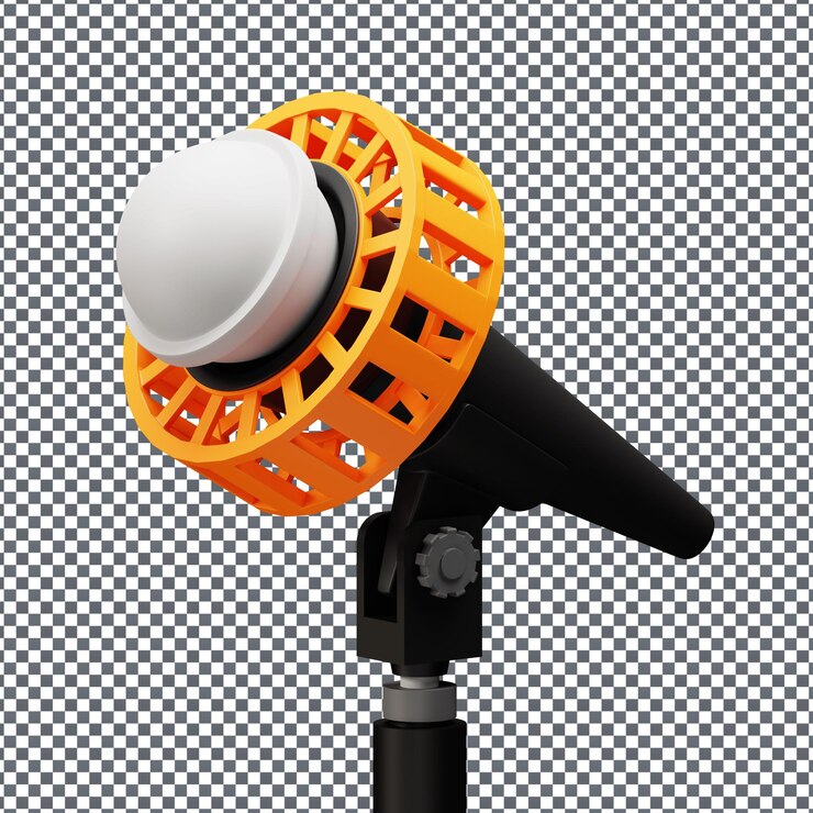 PSD ícone de microfone psd 3d em fundo isolado e transparente