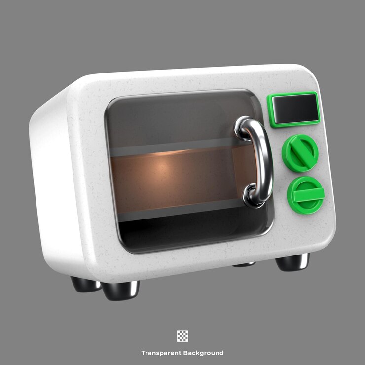 PSD ícone de microondas 3d