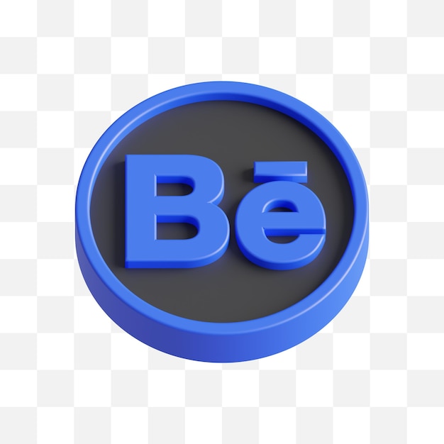 Ícone de mídia social do Behance 3d