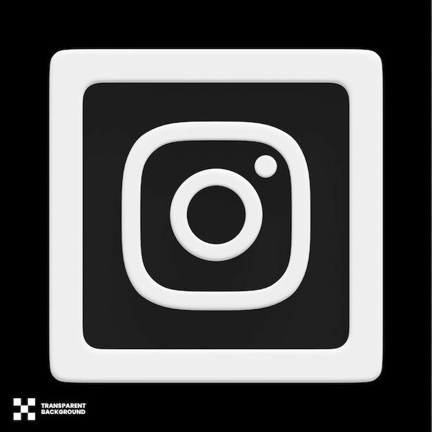 Ícone de mídia social do Instagram 3D