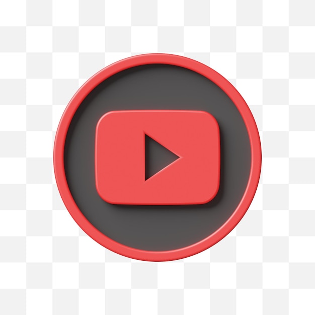 Ícone de mídia social do Youtube 3d