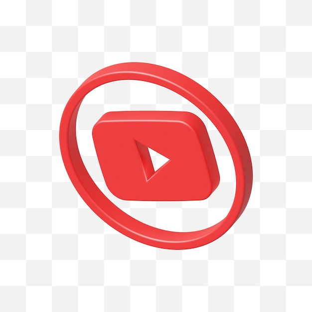 Ícone de mídia social do Youtube 3d