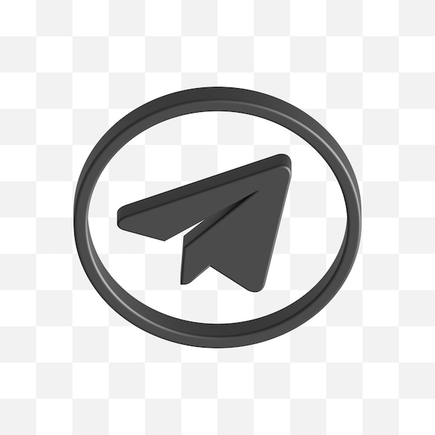 Ícone de mídia social Telegram 3D