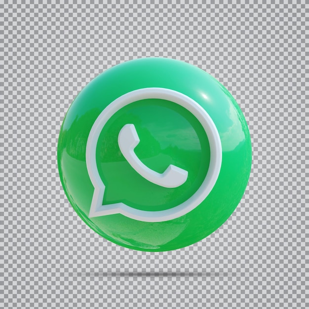 PSD Ícone de mídia social whats app 3d