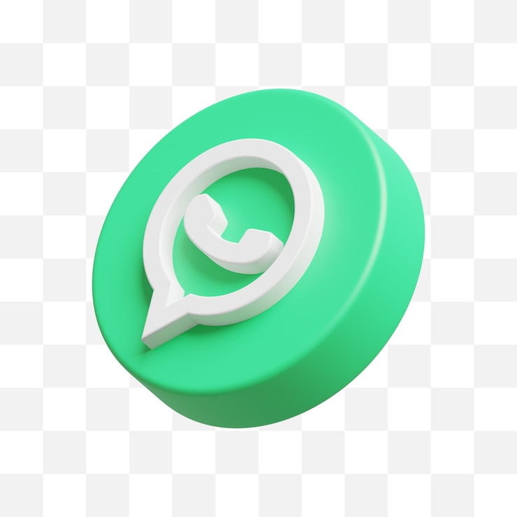 PSD ícone de mídia social whatsapp 3d