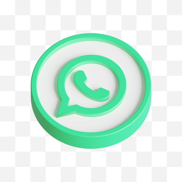 Ícone de mídia social Whatsapp 3D