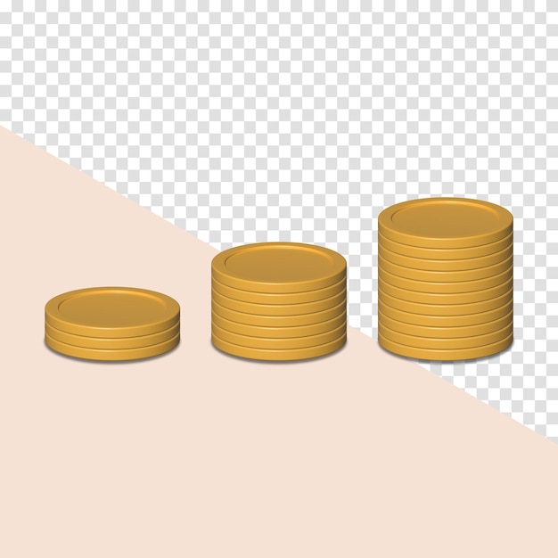 Ícone de moeda de ouro dos desenhos animados isolado Moeda 3d de ouro visual para composição isolada ícone de moeda de renderização 3d