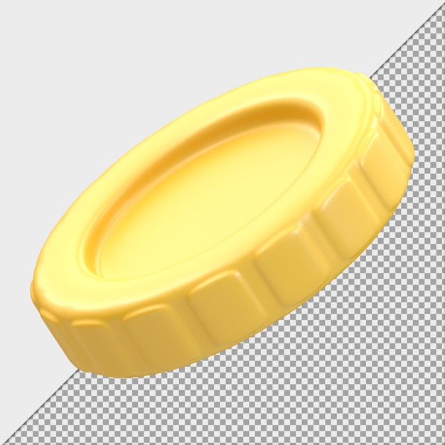 Ícone de moedas de ouro de rendição 3d