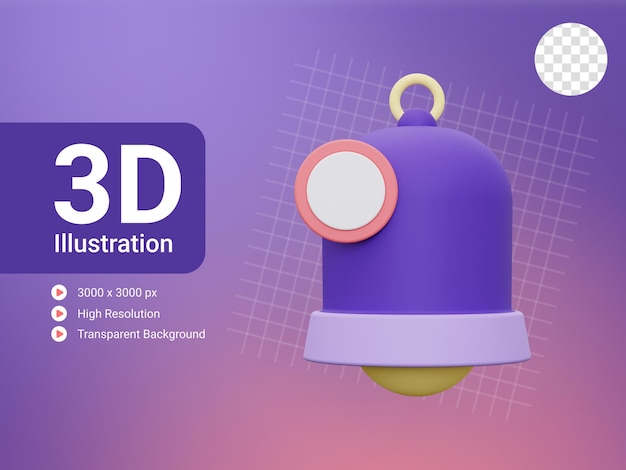 PSD Ícone de notificação 3d