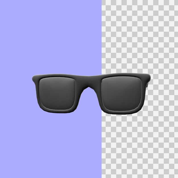 PSD Ícone de óculos de renderização 3d
