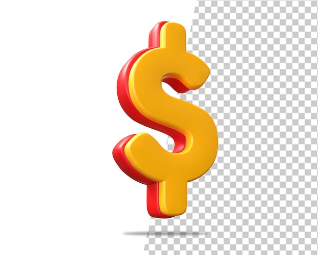 ícone de ouro dólar dinheiro dinheiro renderização 3d