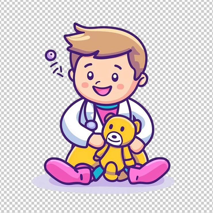 PSD ícone de pediatria lúdico isolado com fundo transparente