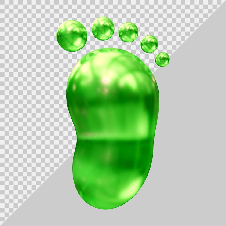 PSD ícone de pegada com estilo 3d moderno