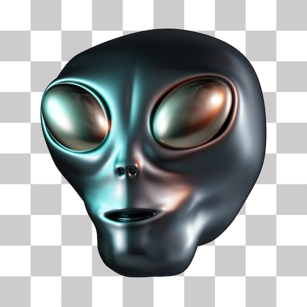 PSD Ícone de personagem alienígena 3d