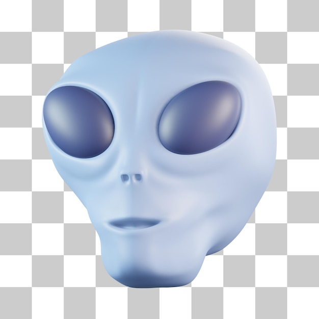 PSD Ícone de personagem alienígena 3d