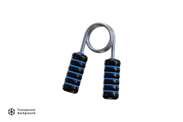 PSD ícone de pinça de mão 3d render conceito de treino de ginásio ilustração de ícone de equipamento de treinamento de fitness
