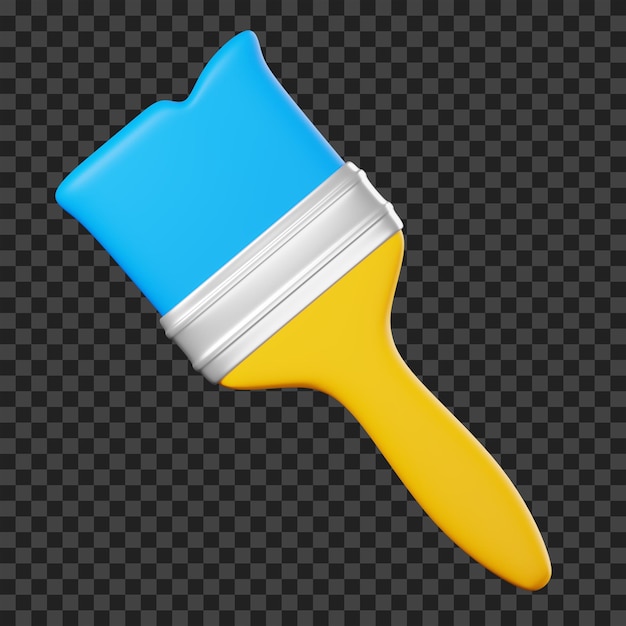 Ícone de pincel de pintura 3D