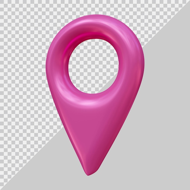 Ícone de pino de localização com estilo 3d moderno