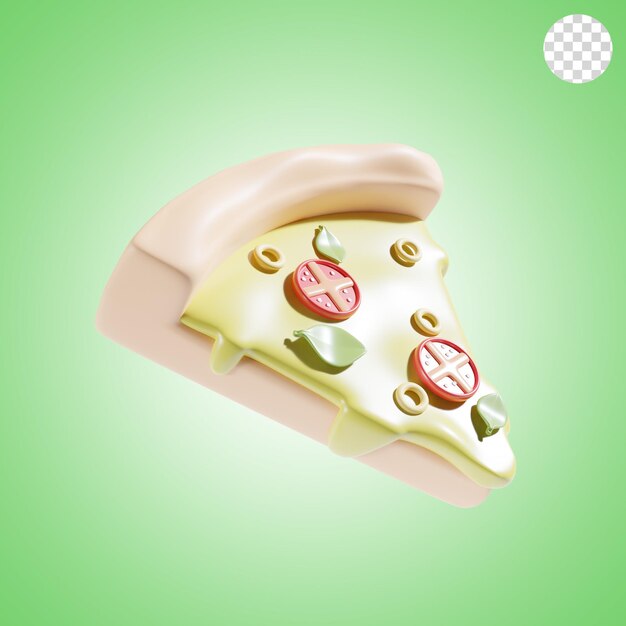 PSD Ícone de pizza ilustração 3d