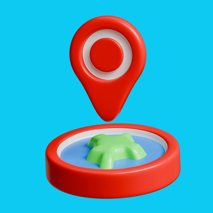 Ícone de ponteiro de localização 3D