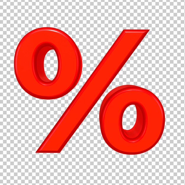 Ícone de porcentagem de desconto de venda sinal de oferta 3d